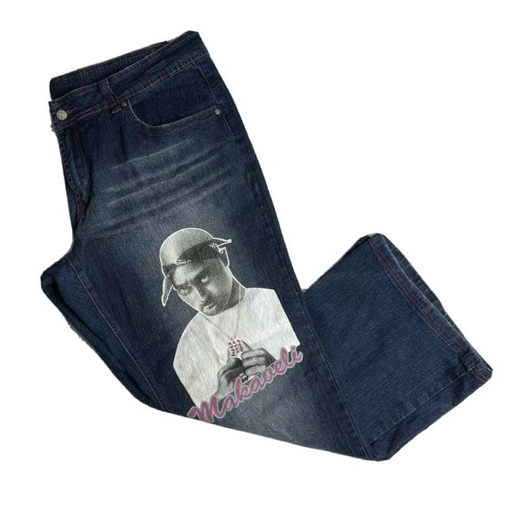Makaveli Denim - Makaveli Vintage Womens 22 Denim Jeans Face Portra